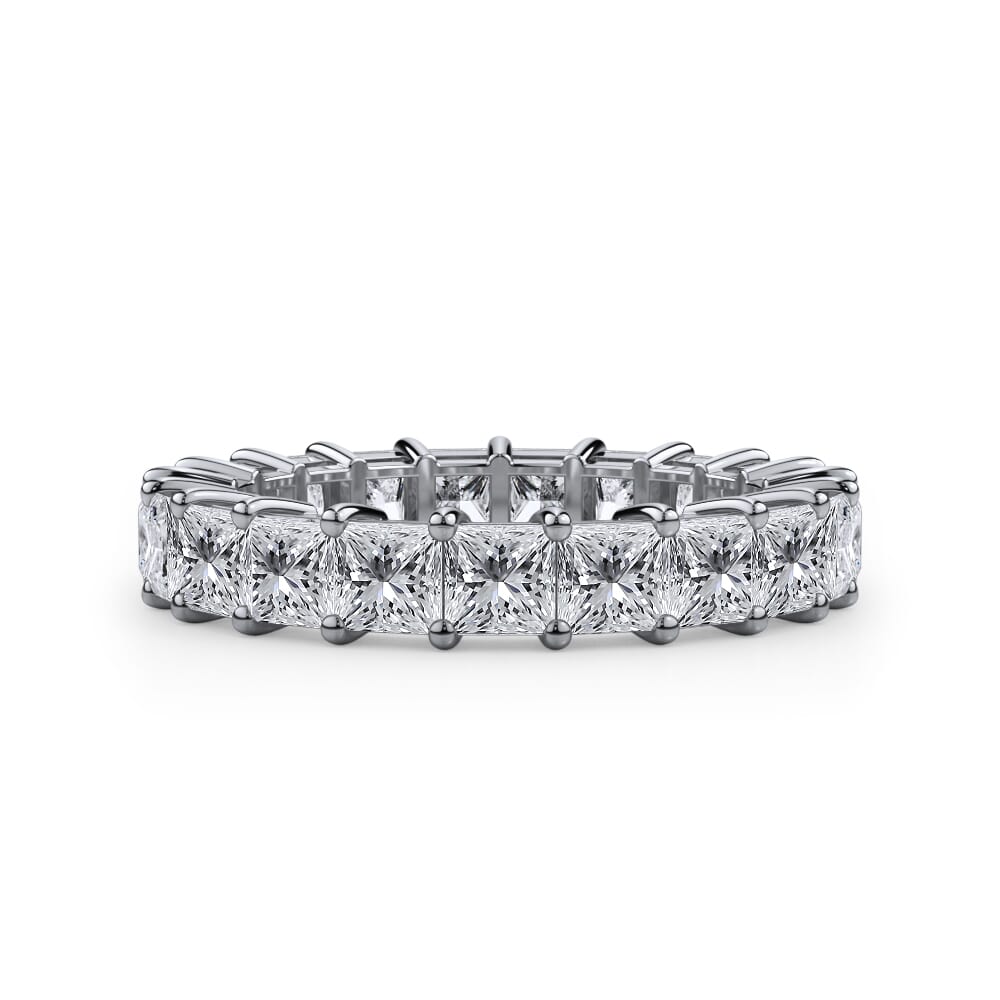 Princess Cut Gallery Eternity Ring