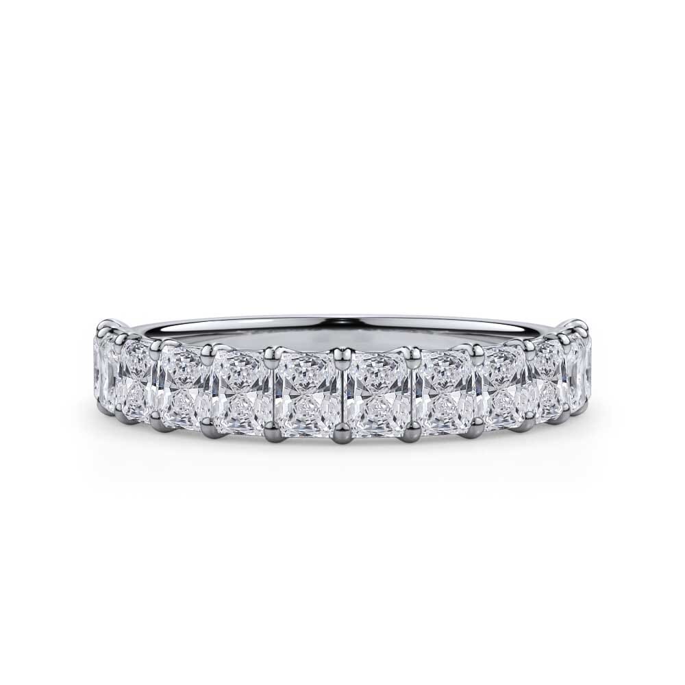 Radiant Cut Gallery 1/2 Eternity Ring