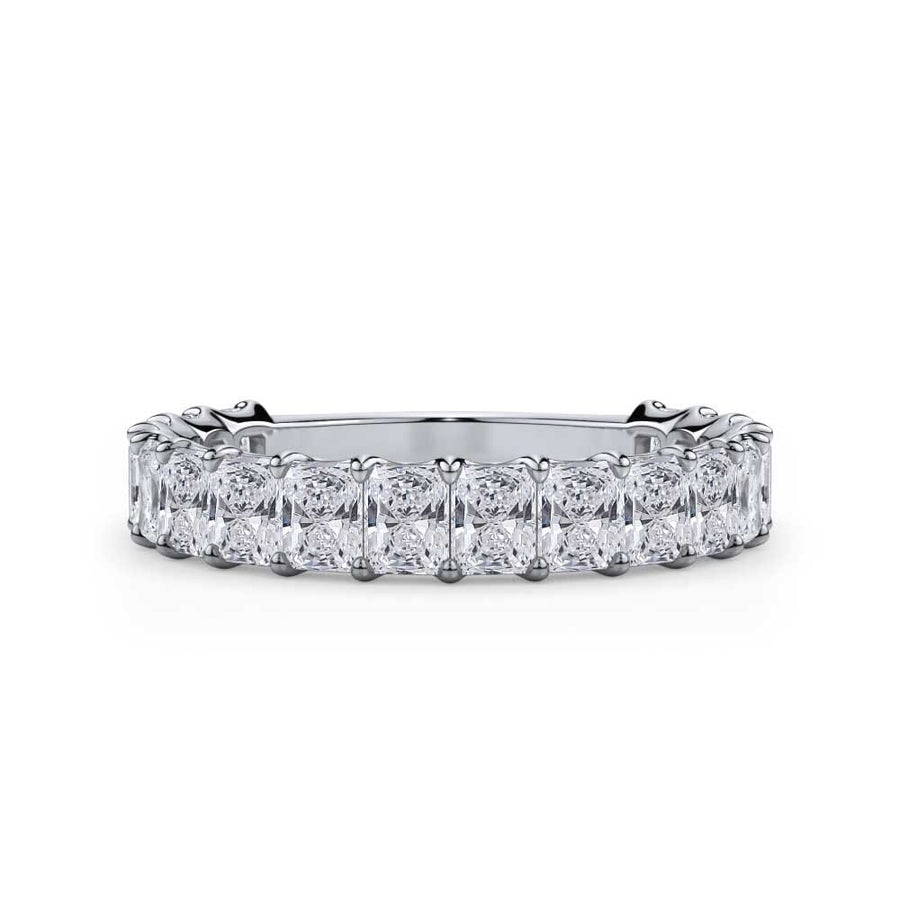 Radiant Cut U Scallop 3/4 Eternity Ring