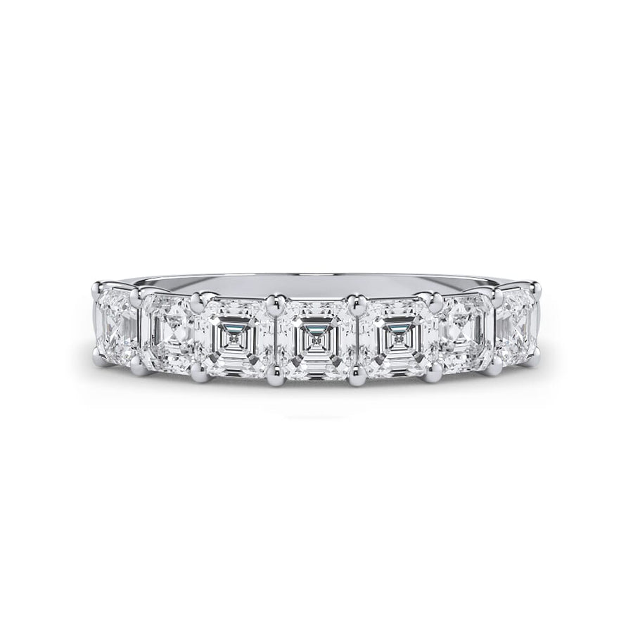 Asscher Cut 7 Stone Diamond Band