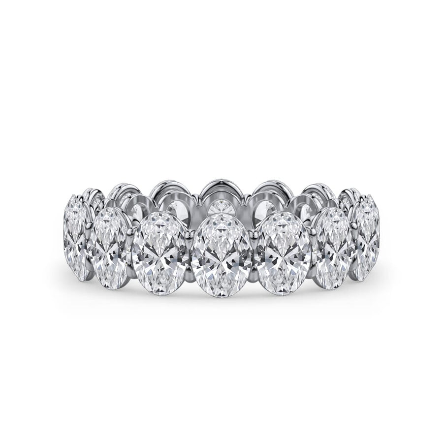 Oval Cut Gallery Eternity Ring