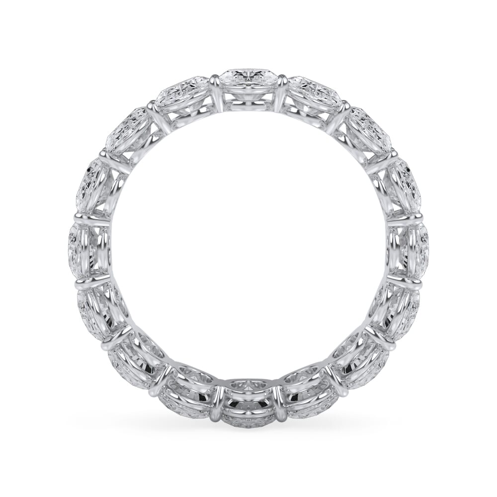Oval Cut Gallery Eternity Ring