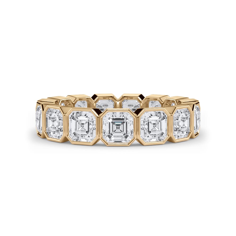 Asscher Cut Bezel Set Ring