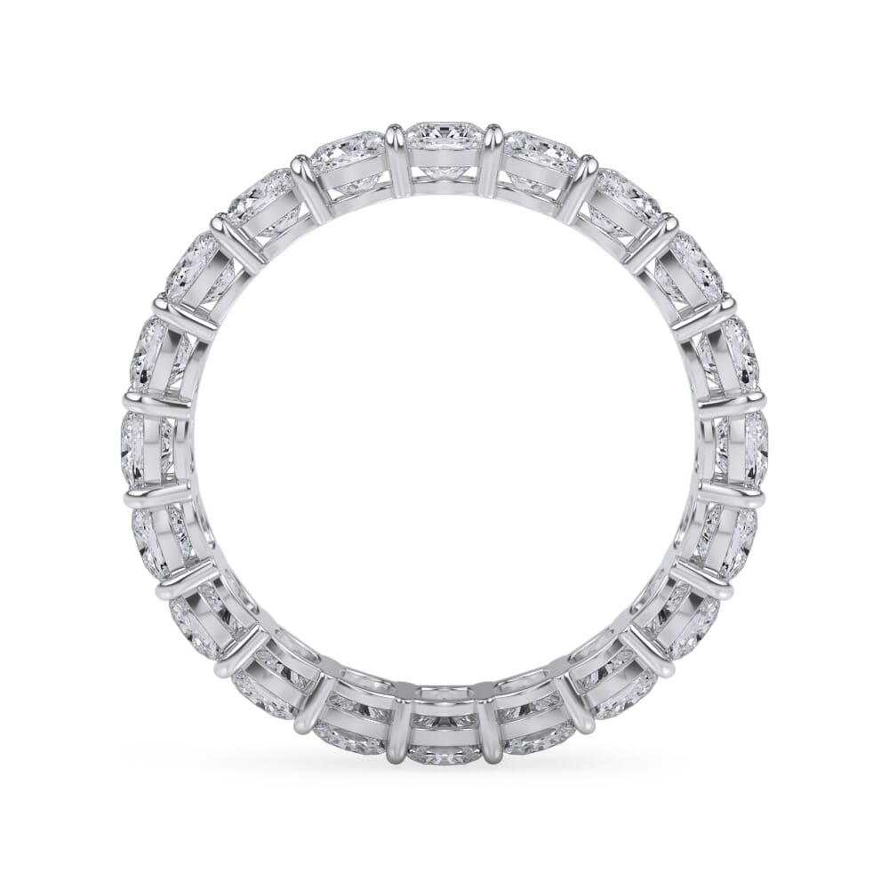 Cushion Cut Gallery Eternity Ring