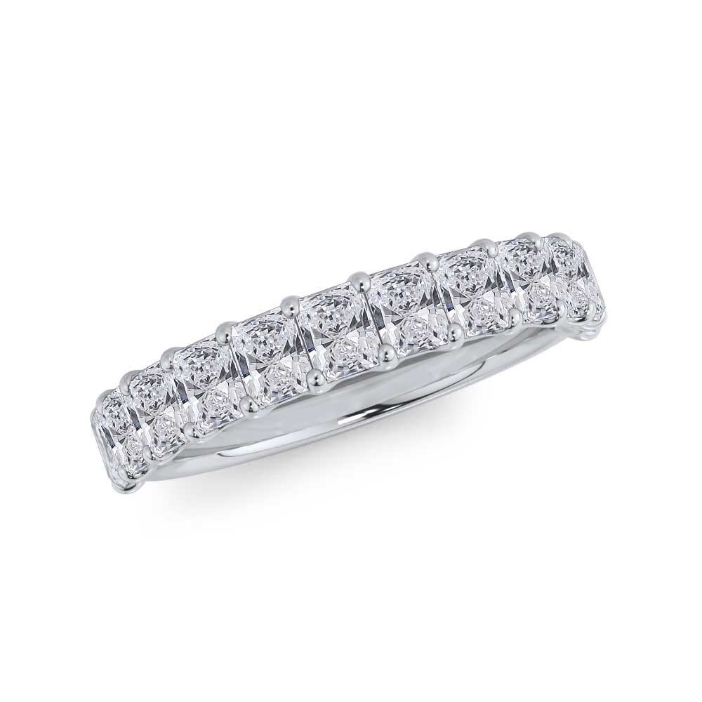 Radiant Cut Gallery 1/2 Eternity Ring