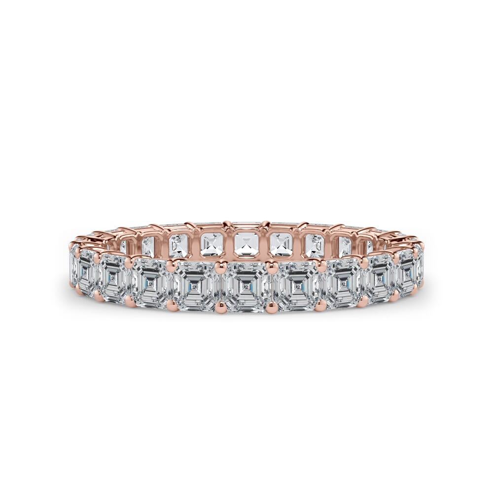 Asscher Cut Gallery Eternity Ring