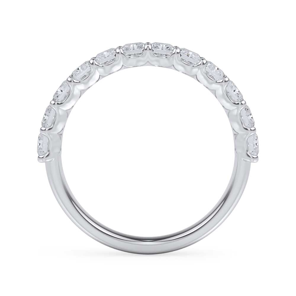 Radiant Cut Gallery 1/2 Eternity Ring