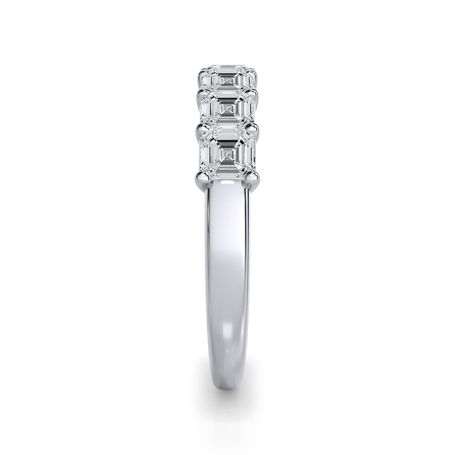 Asscher Cut 7 Stone Diamond Band