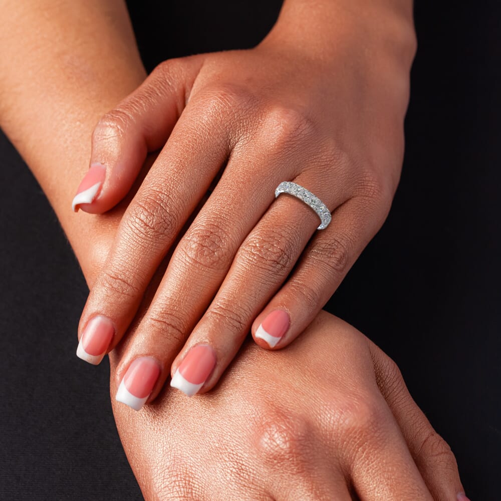 Radiant Cut Gallery Eternity Ring
