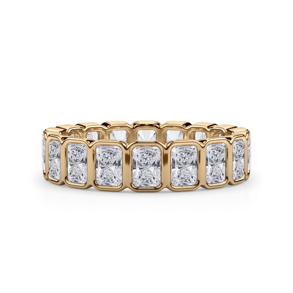 Radiant Cut Bezel Set Eternity Ring