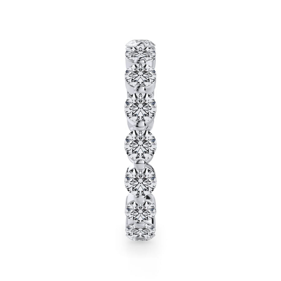 Round Brilliant Cut Single Prong Eternity Band