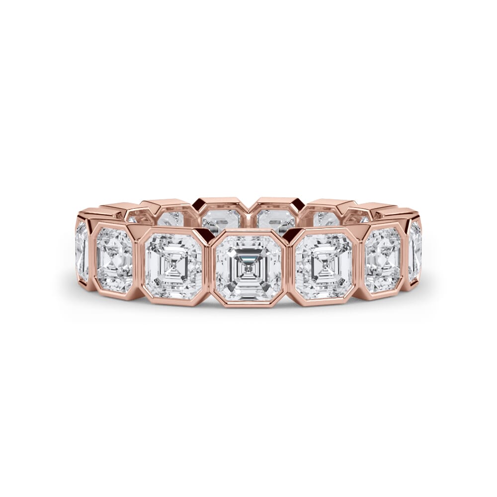 Asscher Cut Bezel Set Ring