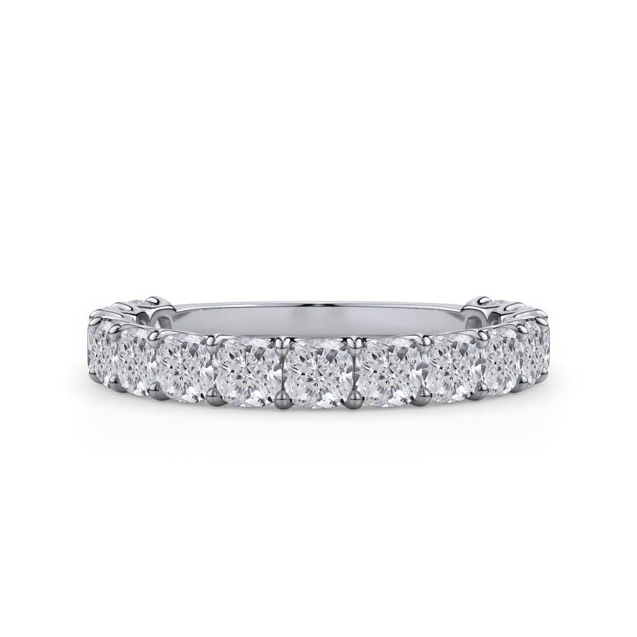Cushion Cut U Scallop 3/4 Eternity Ring