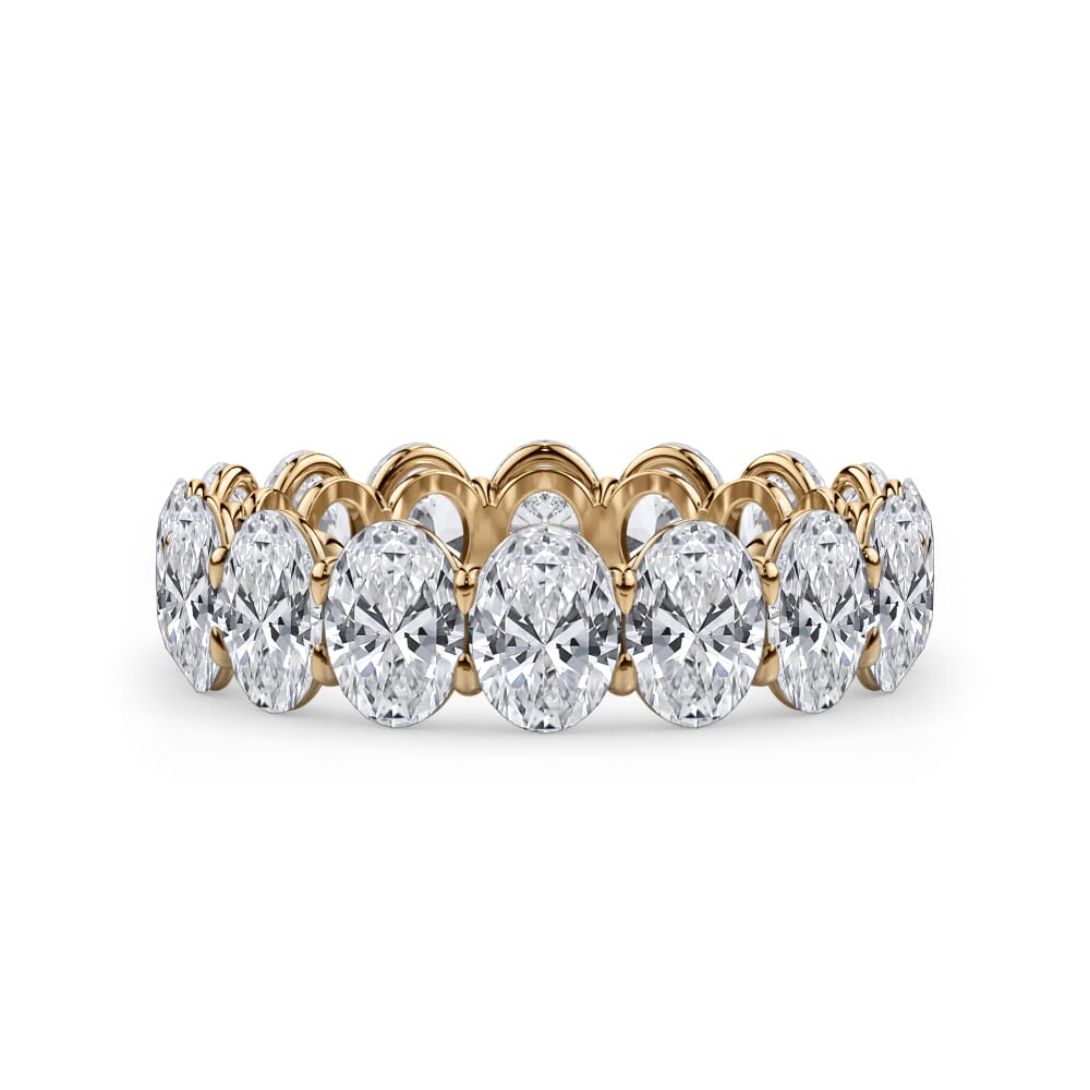 Oval Cut Gallery Eternity Ring