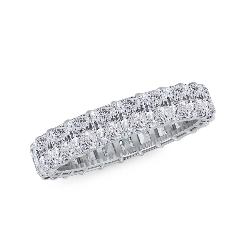 Radiant Cut Gallery Eternity Ring