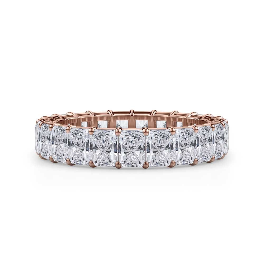 Radiant Cut Gallery Eternity Ring