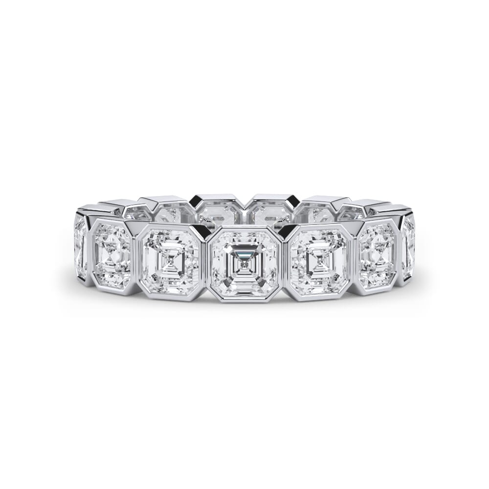 Asscher Cut Bezel Set Ring