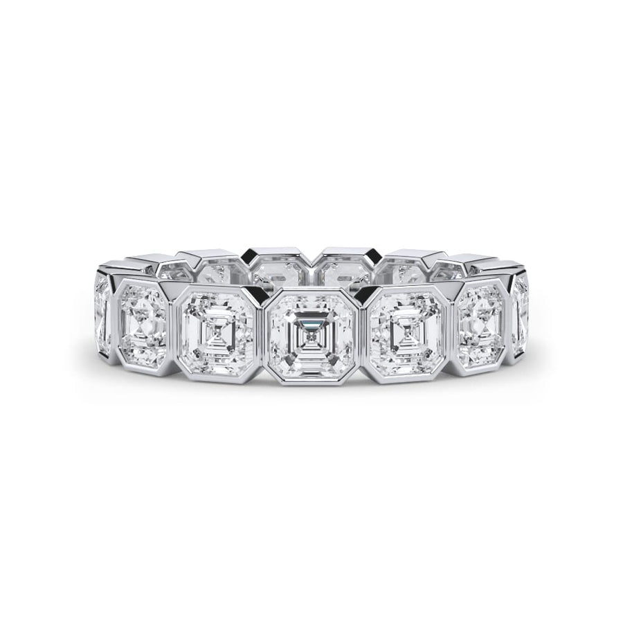 Asscher Cut Bezel Set Ring