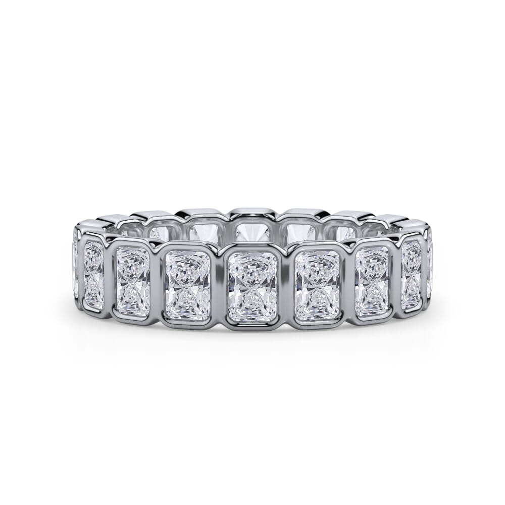 Radiant Cut Bezel Set Eternity Ring