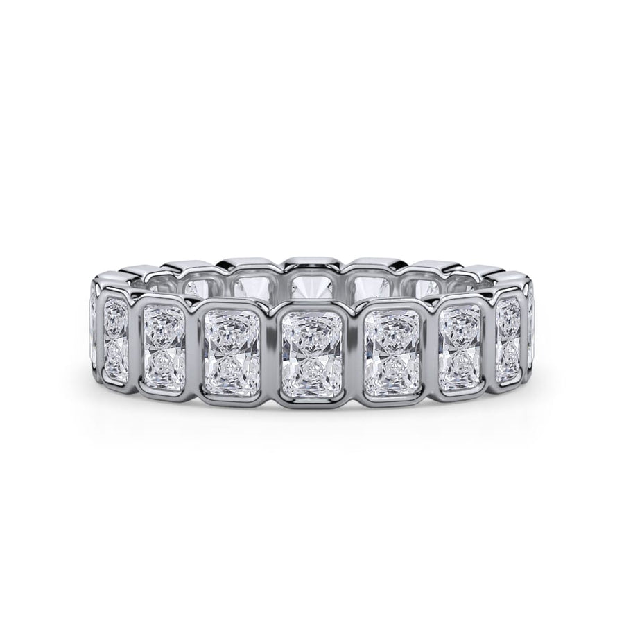 Radiant Cut Bezel Set Eternity Ring