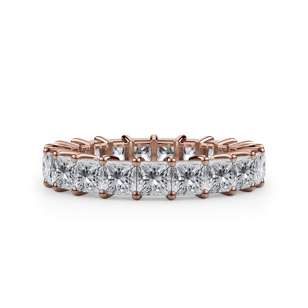 Princess Cut Gallery Eternity Ring