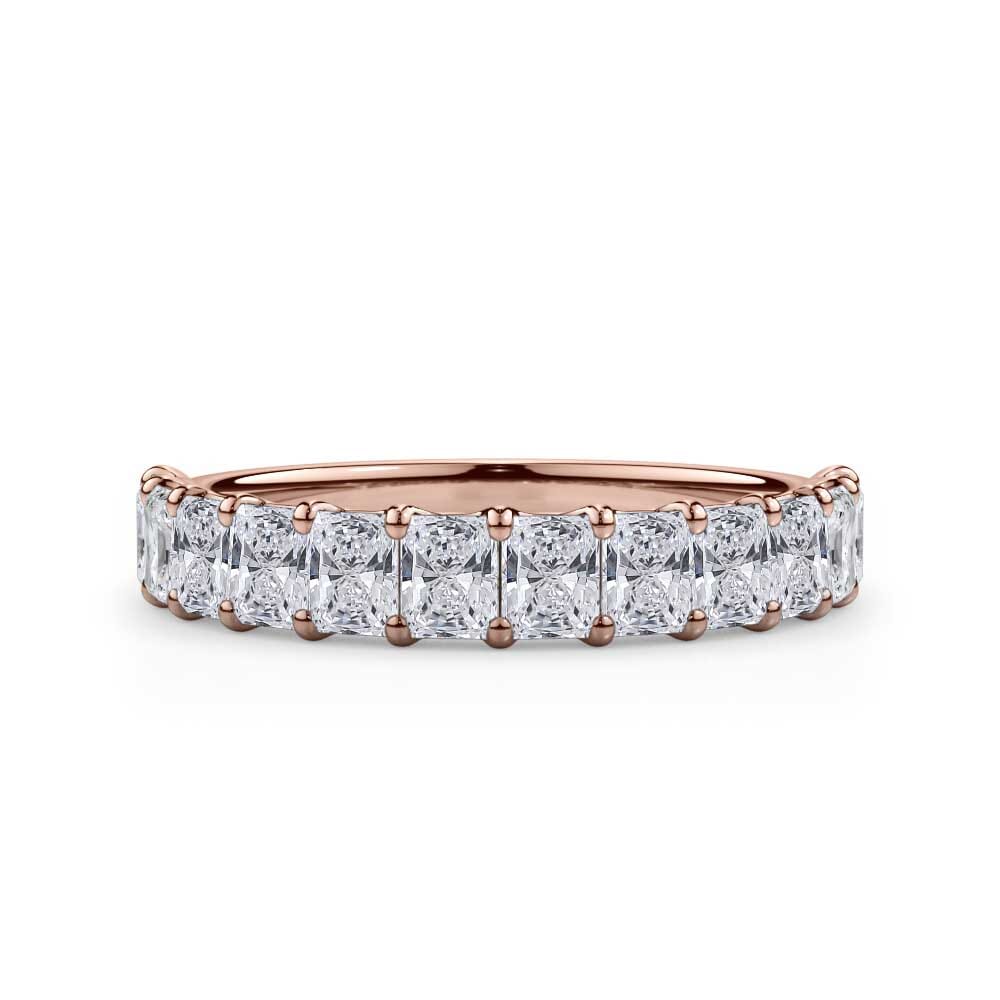 Radiant Cut Gallery 1/2 Eternity Ring