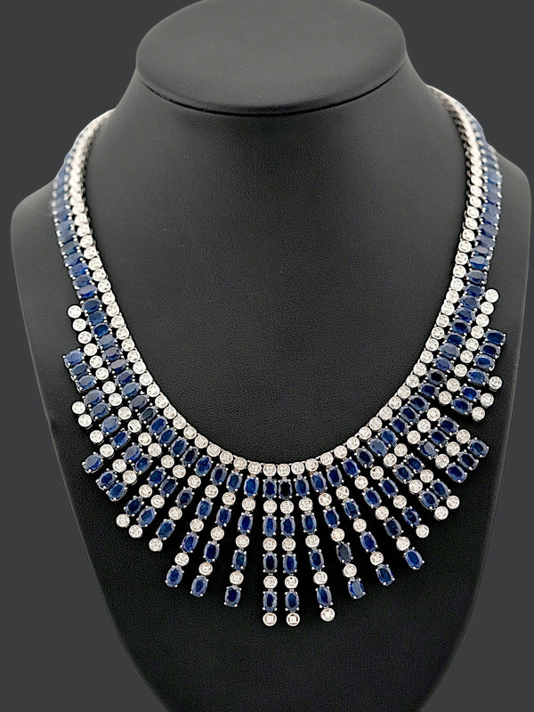 Sapphire and Diamond Necklace