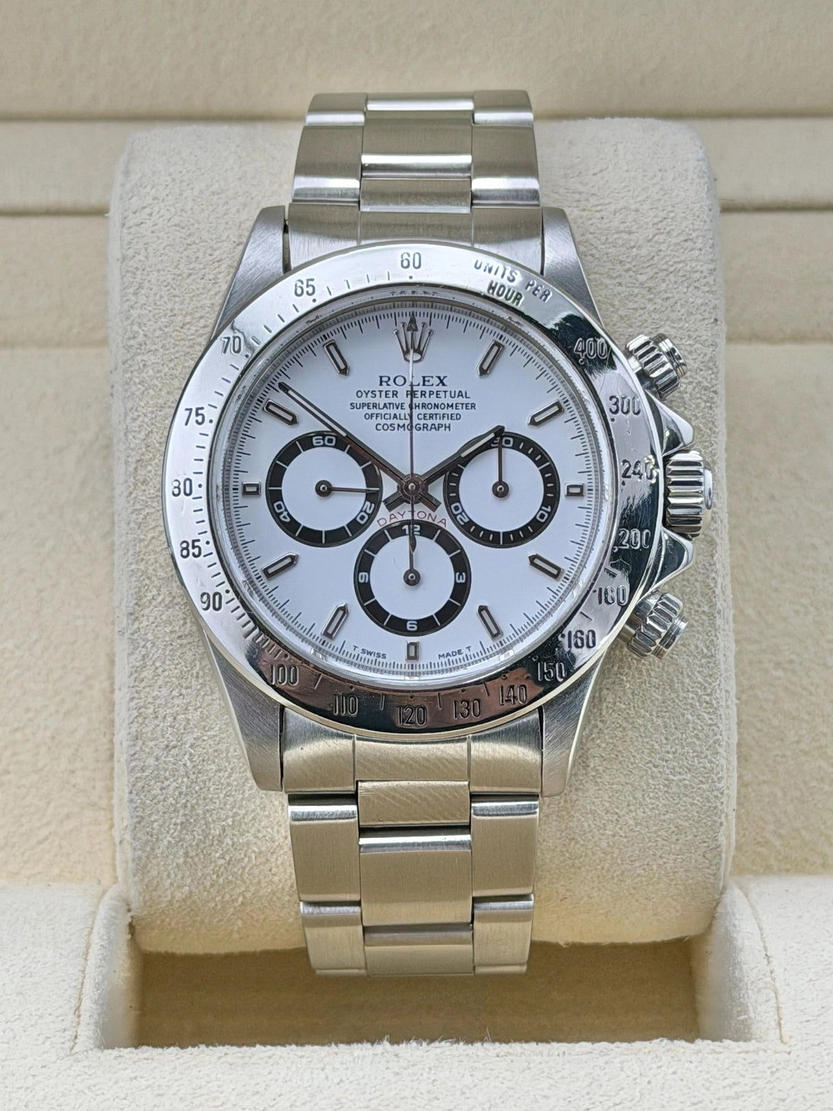 Rolex Daytona Zenith Panda White Dial on Oyster 16520 1989