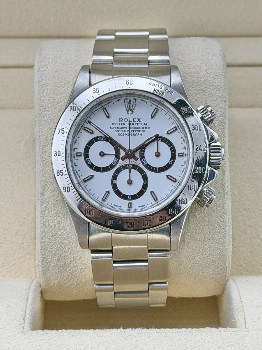 Rolex Daytona Zenith Panda White Dial on Oyster 16520 1989