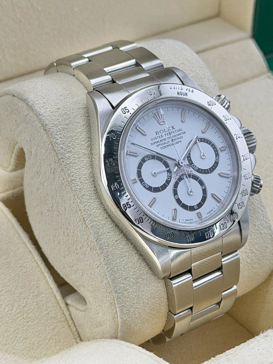 Rolex Daytona Zenith Panda White Dial on Oyster 16520 1989