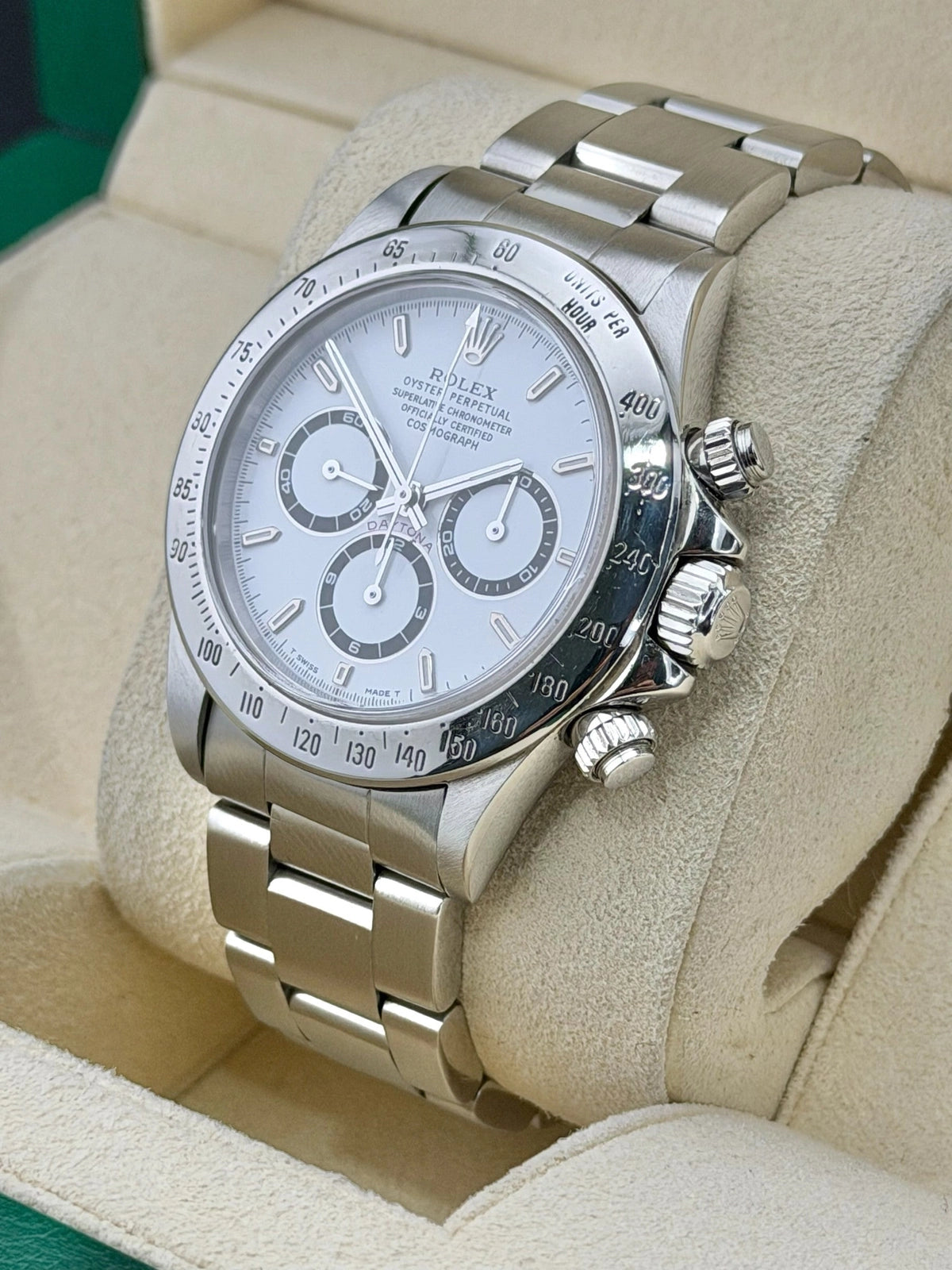 Rolex Daytona Zenith Panda White Dial on Oyster 16520 1989