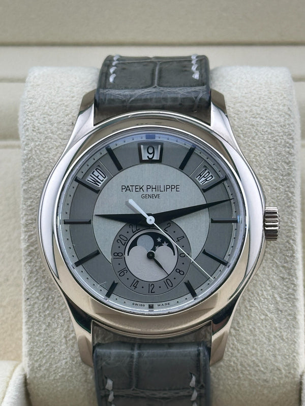 Patek Philippe Complications Annual Calendar Moonphase, 5205G, 39mm, White Gold, Watch and Travel Case