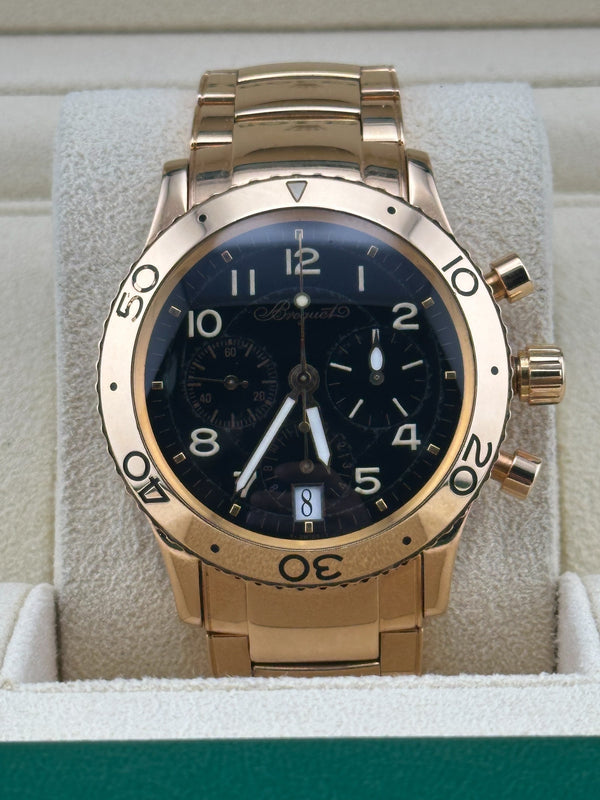Breguet Type XX Rose Gold Transatlantique Chronograph, Ref. 3820BR/F2/RW9, Box and Appraisal Papers
