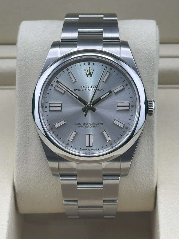 Rolex Oyster Perpetual 41, Silver Dial, OP41, 124300, 41mm, 2025 Box and Papers