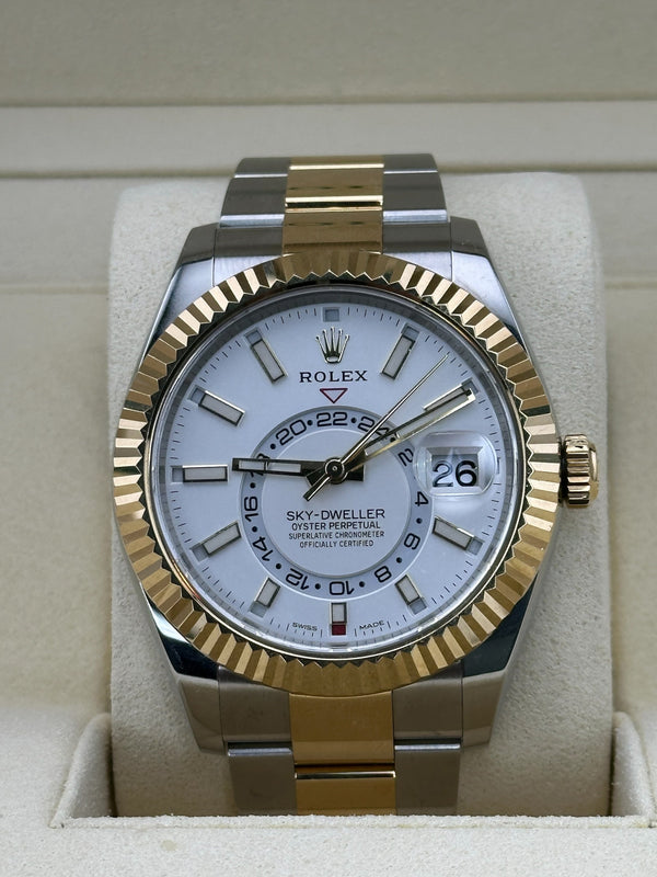 Rolex SkyDweller, 42mm, White Dial, Oyster Bracelet, 2019 Box and Papers