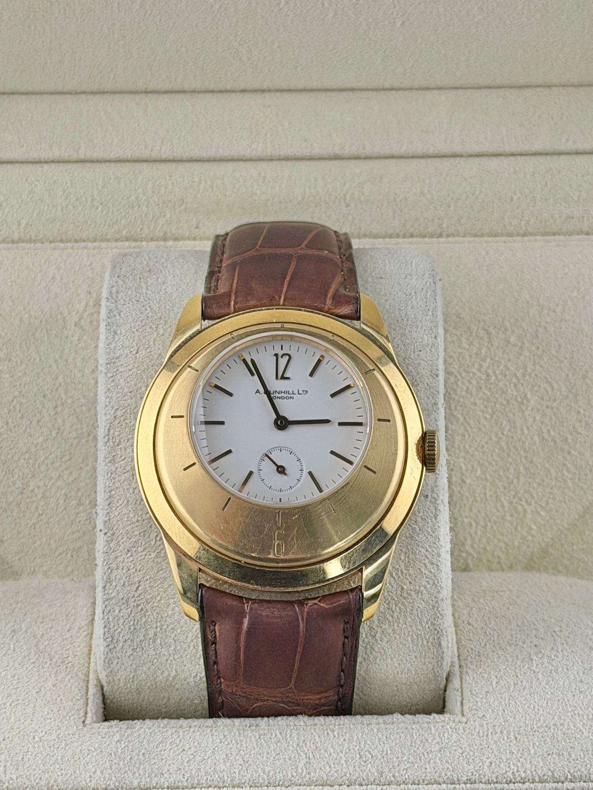Dunhill White Stick Dial on Leather Strap 8046 2000