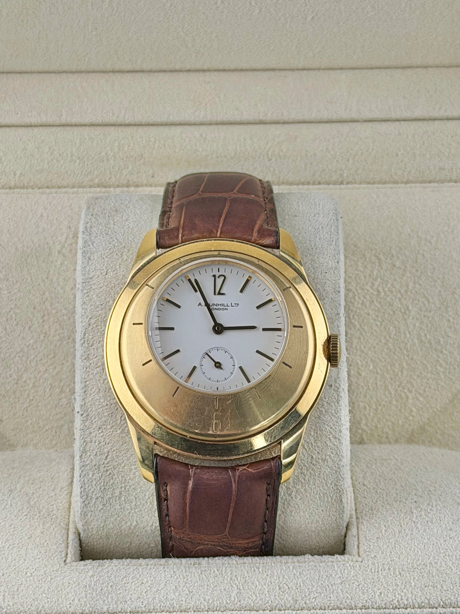 Dunhill White Stick Dial on Leather Strap 8046 2000