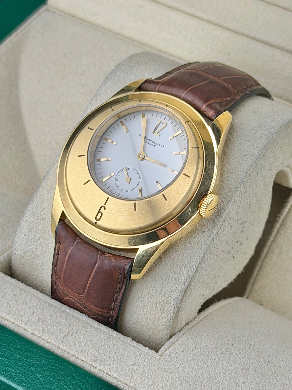 Dunhill White Stick Dial on Leather Strap 8046 2000