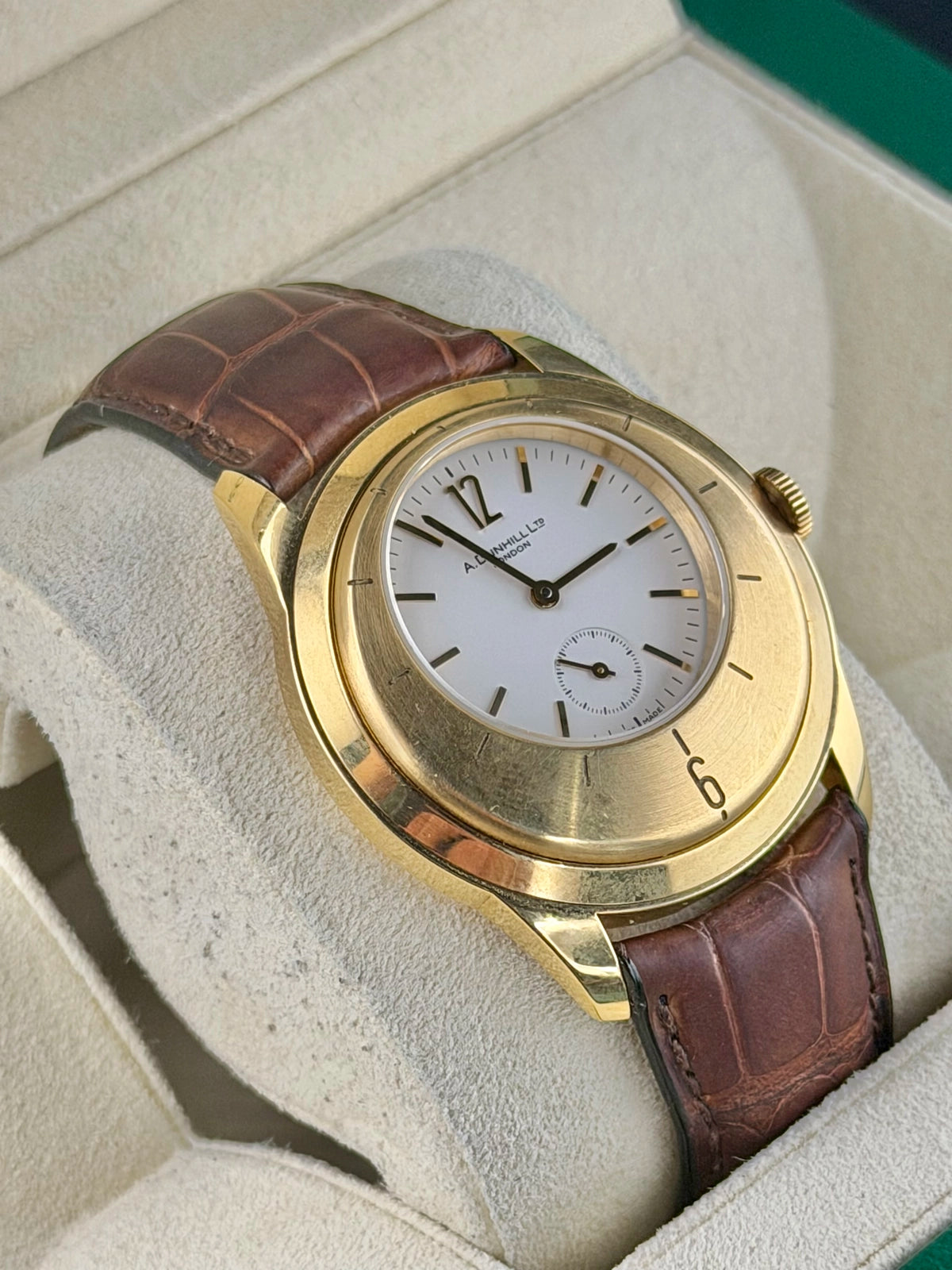 Dunhill White Stick Dial on Leather Strap 8046 2000