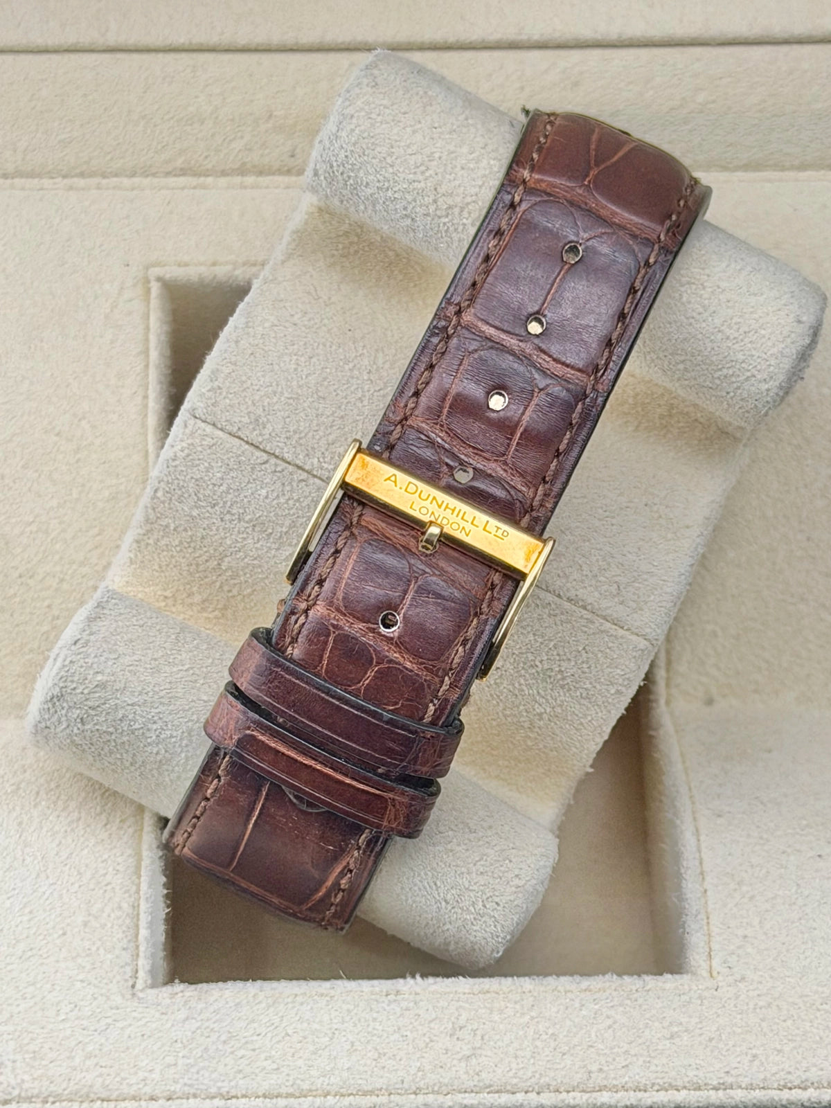 Dunhill White Stick Dial on Leather Strap 8046 2000