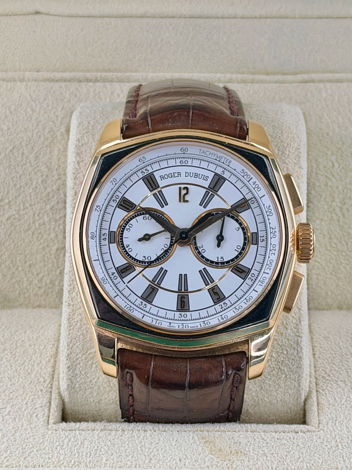 Roger Dubuis Le Monegasque White Dial on Leather RDDBMG0004