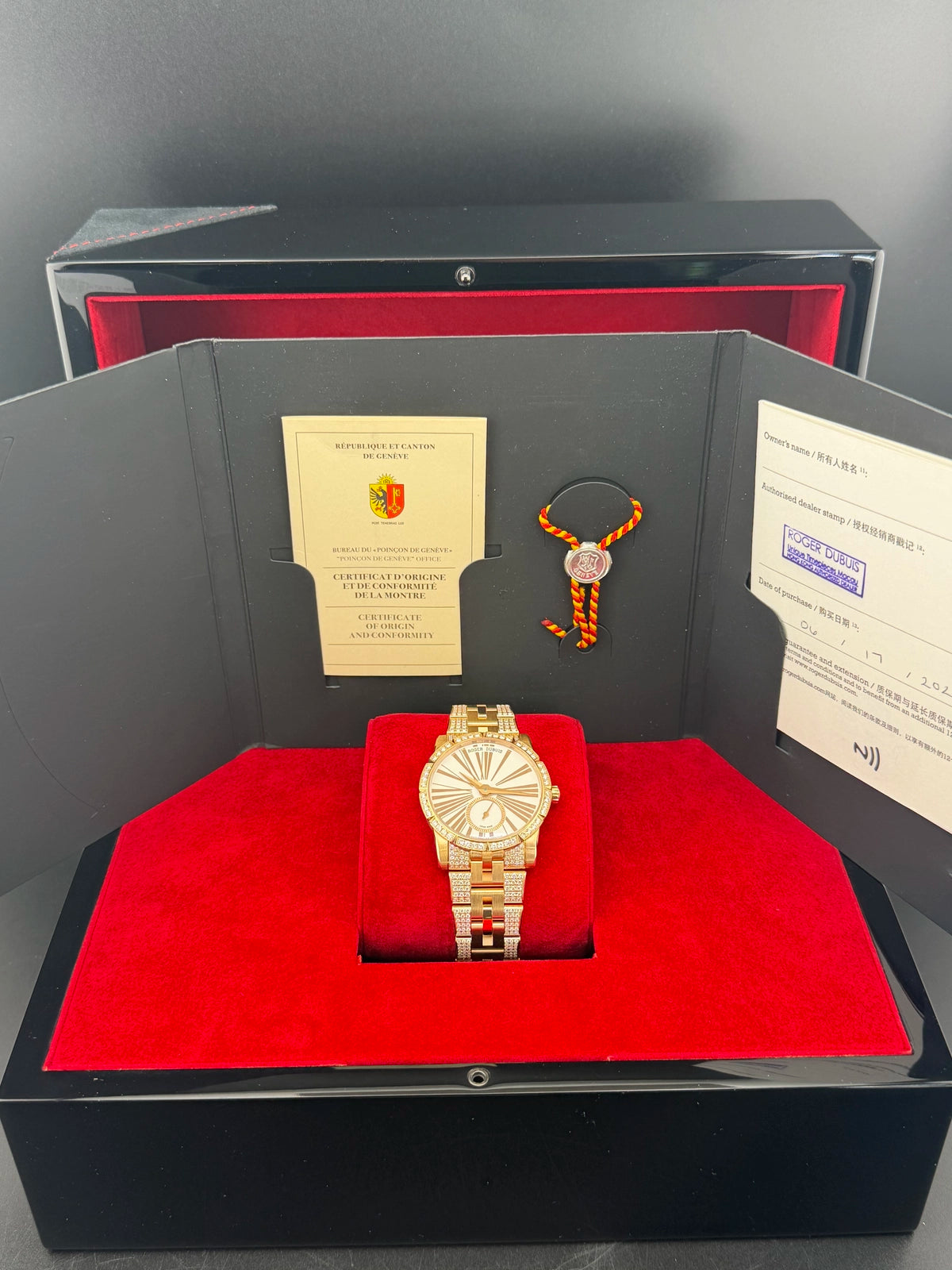 Roger Dubuis Excaliber White Dial on 18K Rose Gold & Diamonds dbex0381 2026