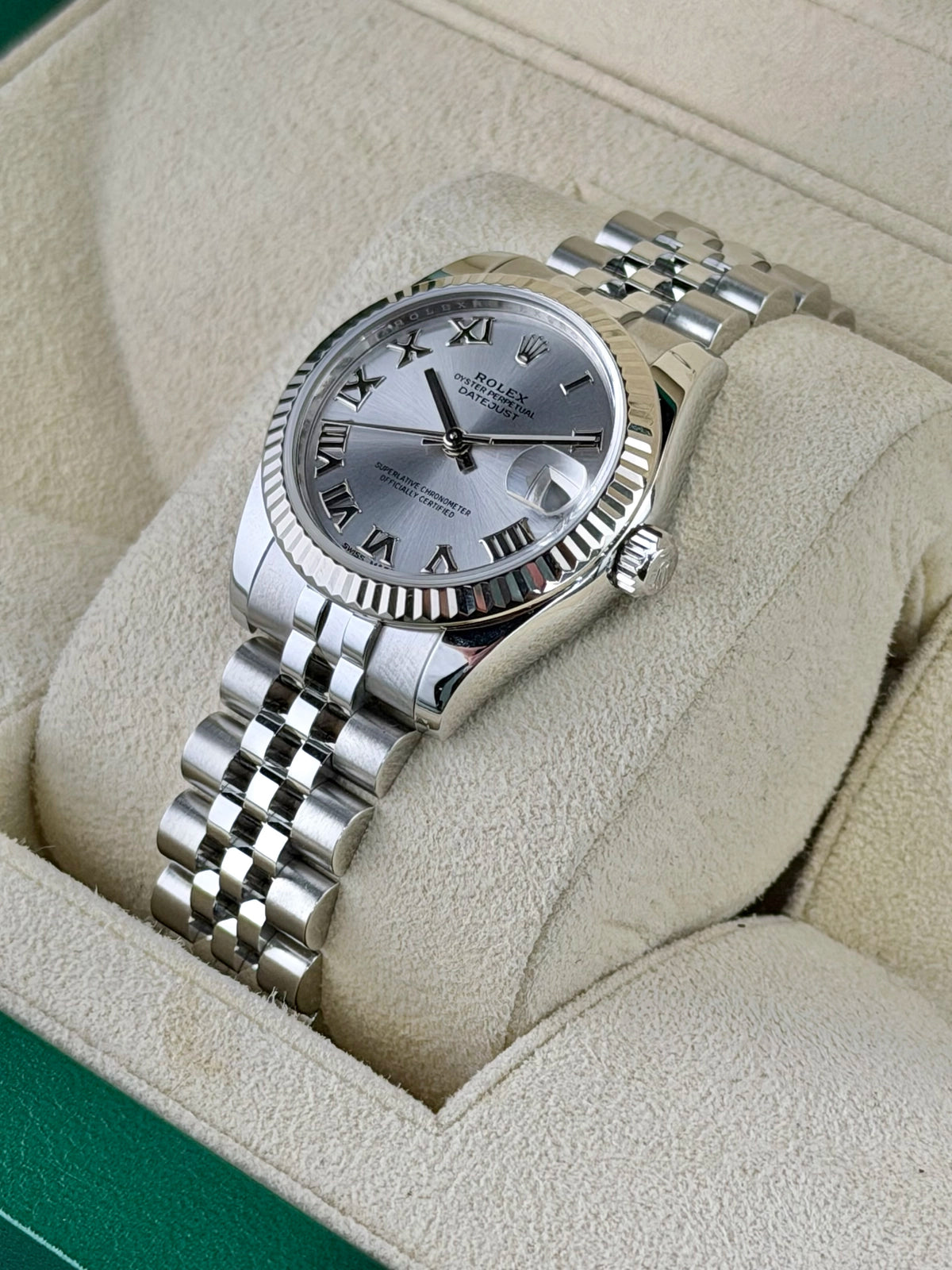 Rolex Datejust 31 Silver Roman Dial on Jubilee 178274 Complete 2019