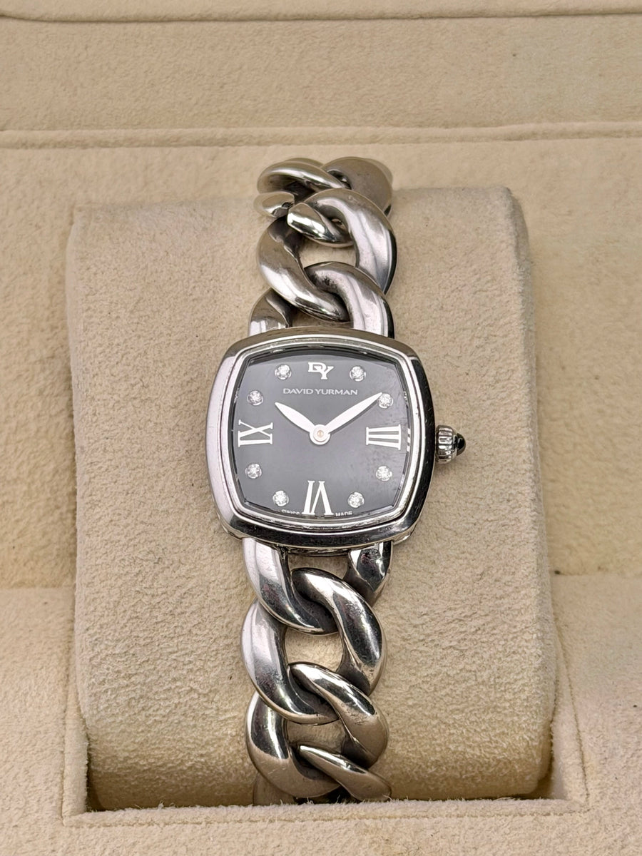 David Yurman Black Diamond Dial Dial on Chain Link T932-S