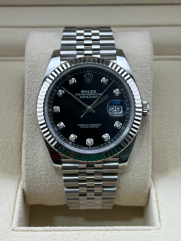 Rolex Datejust41, 126334, Black Diamond Dial, 41mm, 2022 Box and Papers