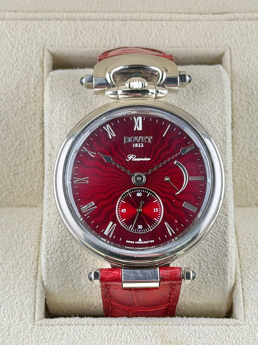 Bovet Amadeo Fleurier Red Dial Dial on Leather AF43040