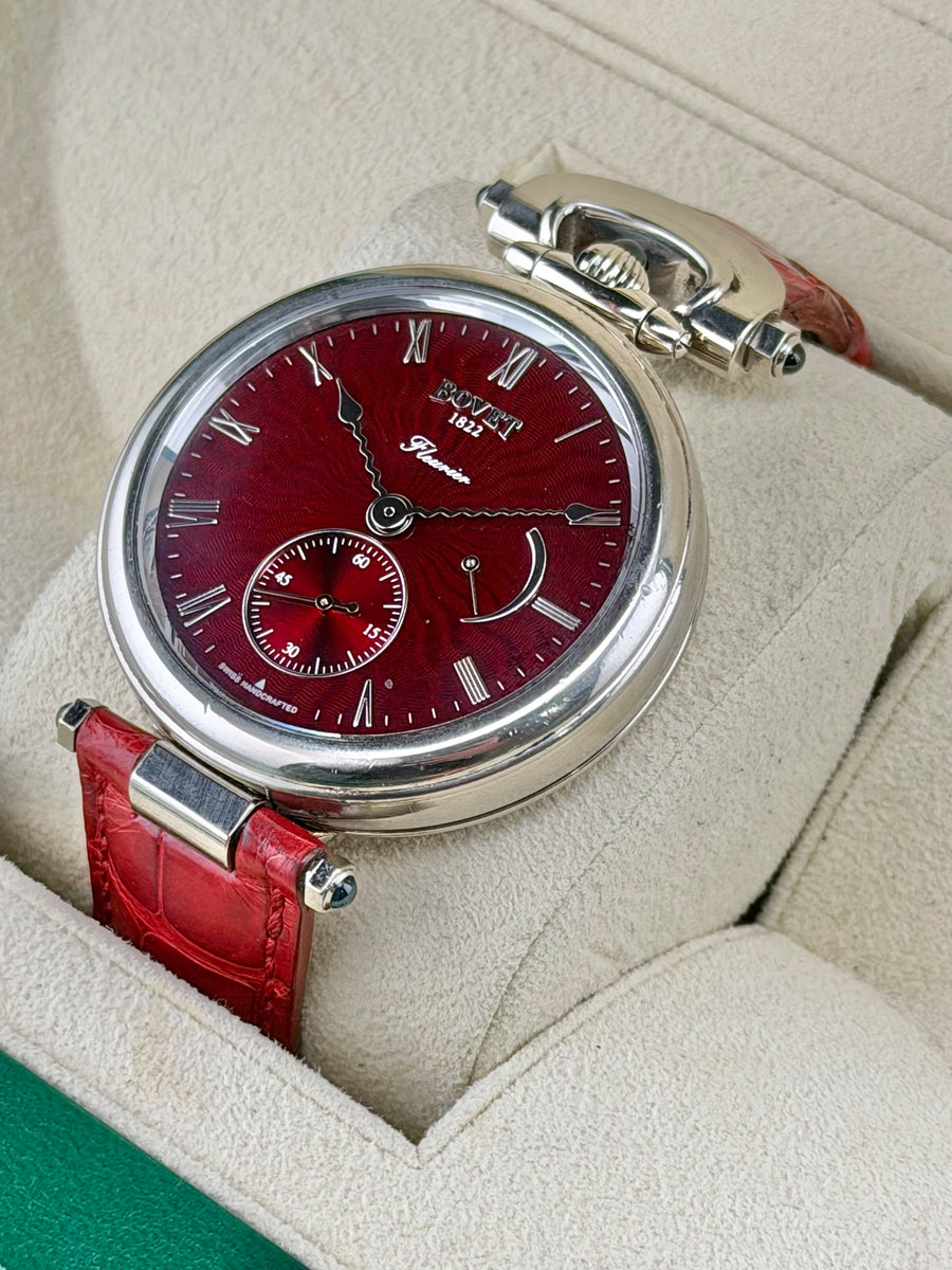 Bovet Amadeo Fleurier Red Dial Dial on Leather AF43040
