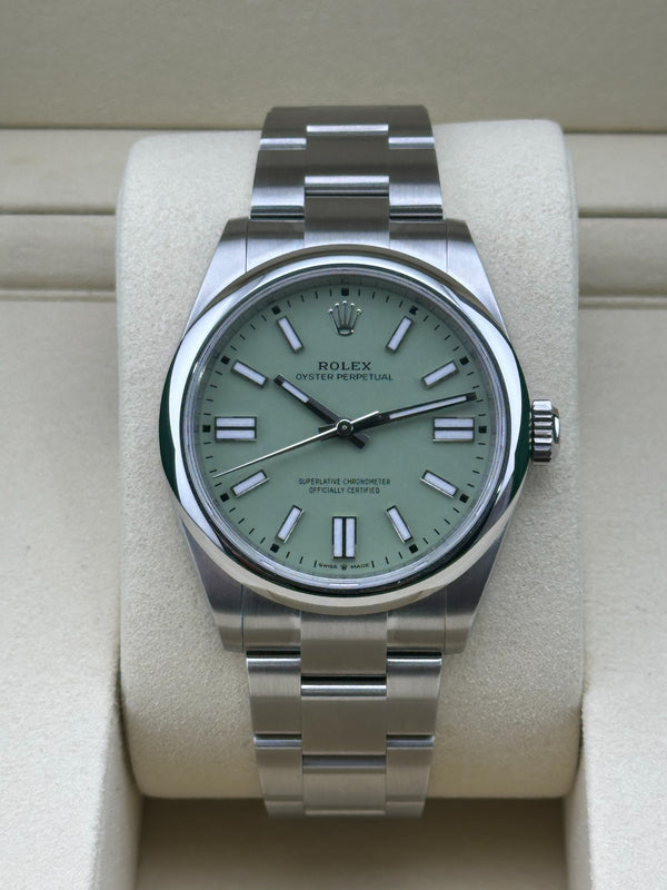 Rolex Oyster Perpetual 41, 134300, Pistachio Dial, 2025 Box and Papers