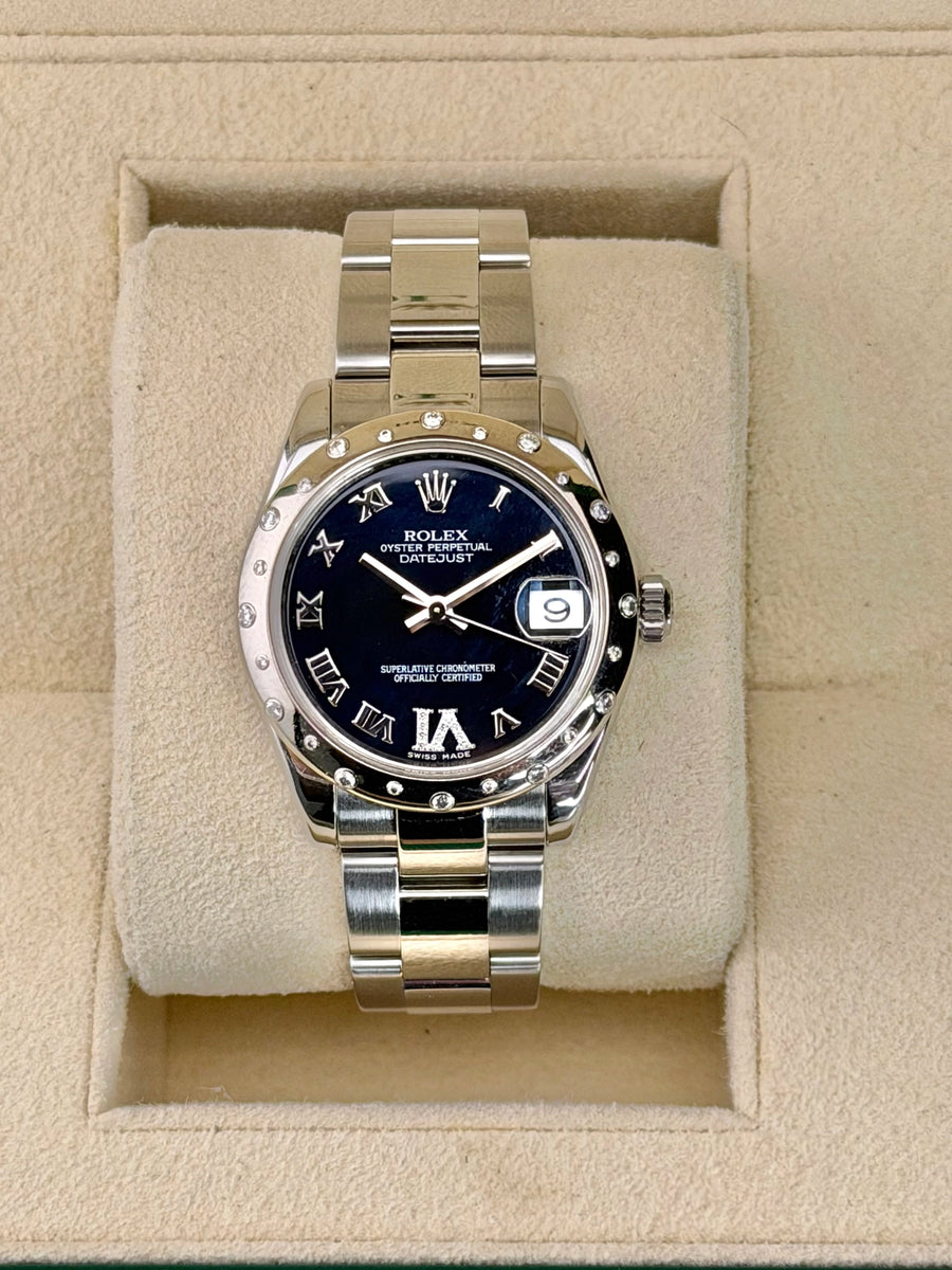 Rolex Datejust Black Dial on Oyster 178344 2013