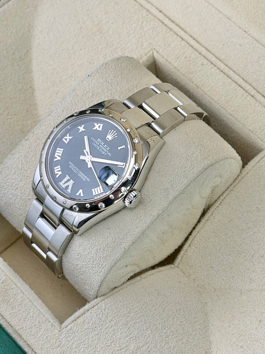 Rolex Datejust Black Dial on Oyster 178344 2013